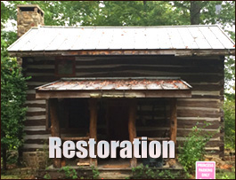Historic Log Cabin Restoration  Jackson, North Carolina